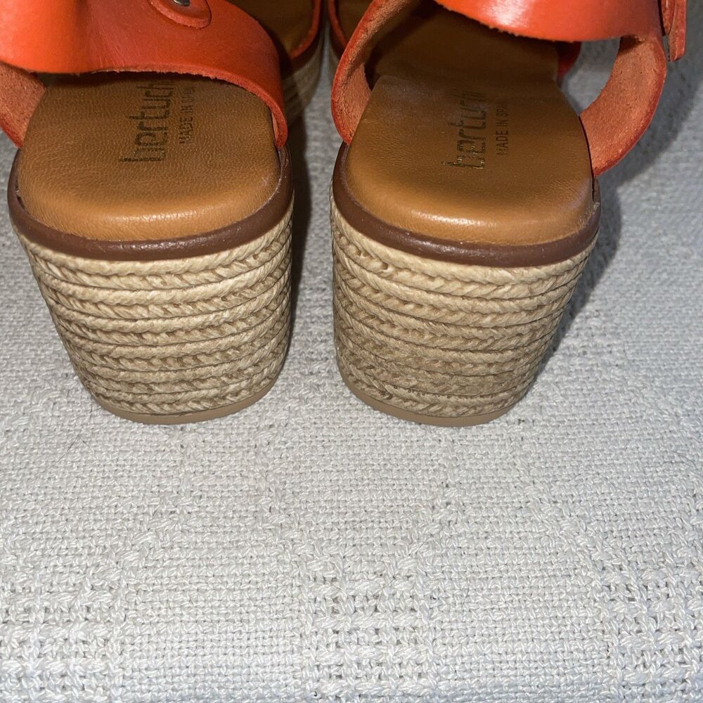 Bertuchi Women’s Slingback Espadrilles Size 39 U.S. 8 M Orange Leather Cruise - Picture 10 of 12